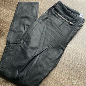 Princess Polly Pants Black Faux Leather Size 6